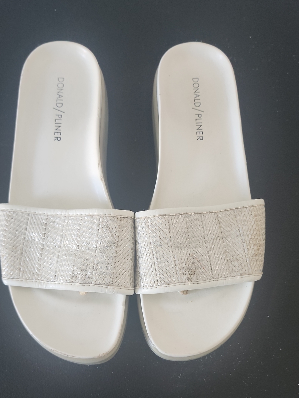 Donald J. Pliner Women's White Slide Sandals